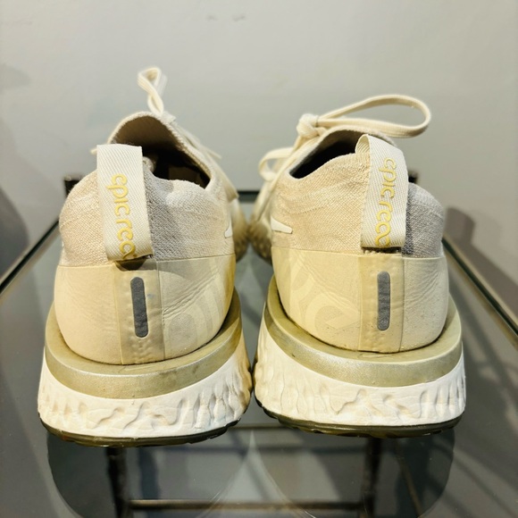 Nike Epic React Flyknit AQ0070 201 Light Cream Women’s Size 10.5 - Picture 9 of 11